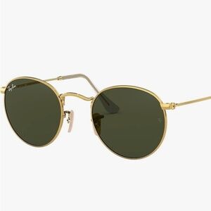Ray-Ban Gold Frame Sunglasses with Dark Lenses